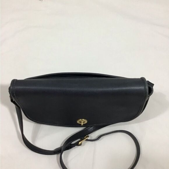 Vintage Coach Blue/Black City Bag 9790 Leather Shoulder Crossbody Bag - Picture 16 of 16